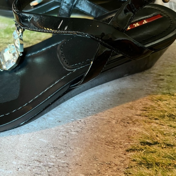 Prada Black Women's Sandals size 7. - 1/2 🎩 - Picture 6 of 6
